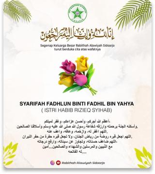 Sempat dikabarkan sakit, Istri Habib Rizieq Syihab meninggal dunia hari ini 